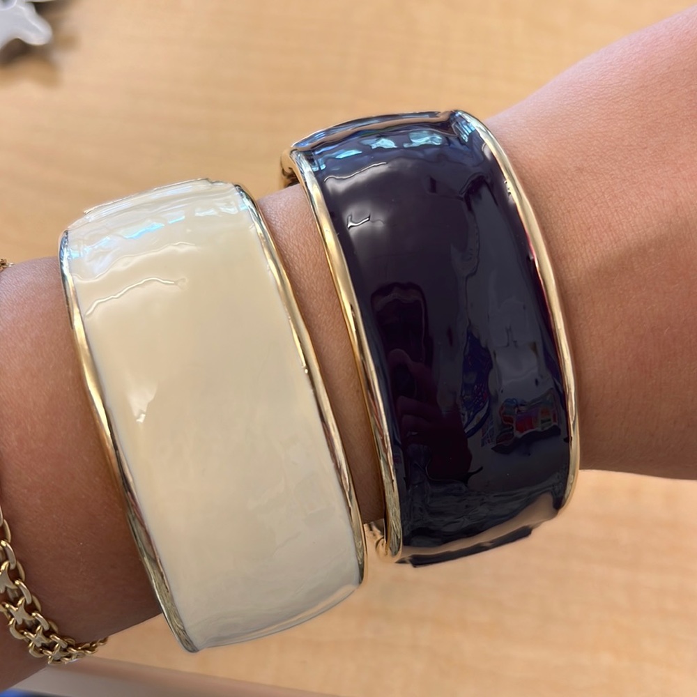 Two Kate spade cuff bangles
